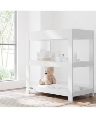 Customizable Changing Table with Water-Resistant Changing Pad - (White)