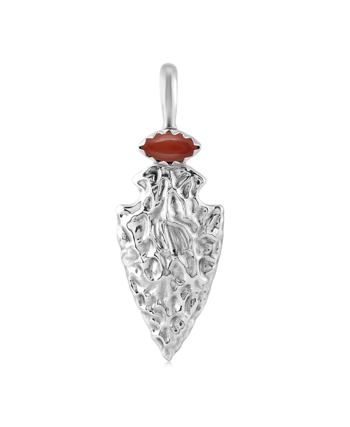 Sterling Silver Red Jasper Fritz Casuse Arrowhead Pendant Enhancer