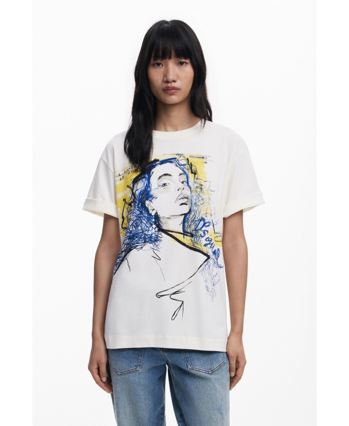 Women's Portrait T-shirt - White