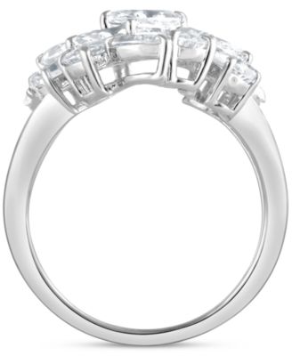 Lab Grown Diamond Marquise & Pear Cluster Ring (3-3/4 ct. t.w.) in 14k White Gold