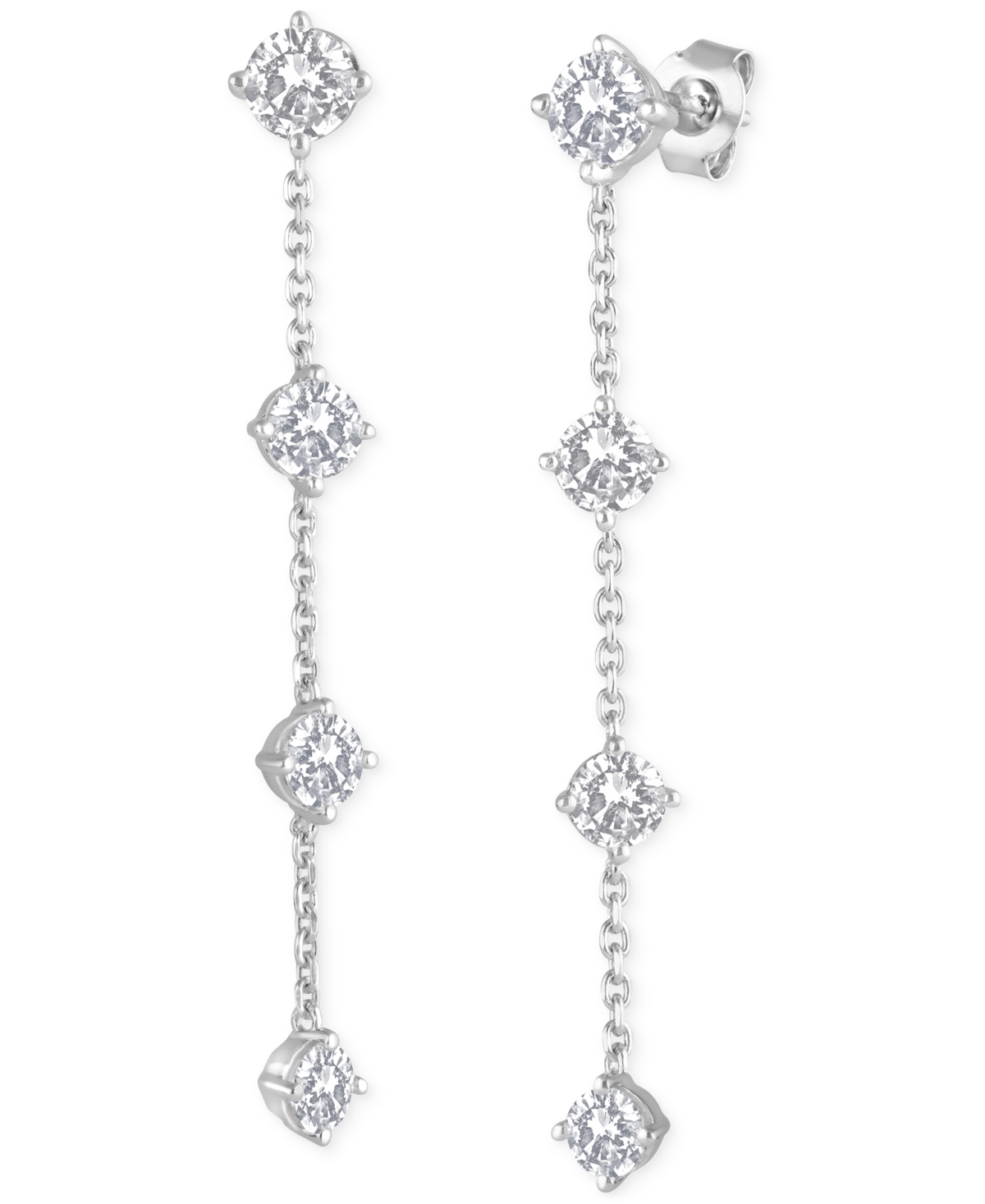 Lab Grown Diamond Dangle Drop Earrings (2-3/4 ct. t.w.) in 14k White Gold - White Gold
