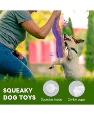 5 PCS Wildlife Squeaky Dog Toys, gift,No Stuffing Dog Toys with Crinkle Paper, Small, Medium, and Large Dogs