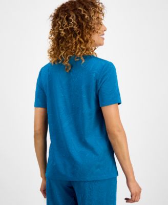 Women's Textured Knit Cutout Top, Exclusively at Macy's