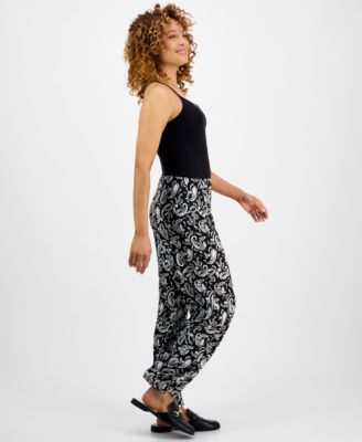 Women's Printed Knit Pull-On Pants
