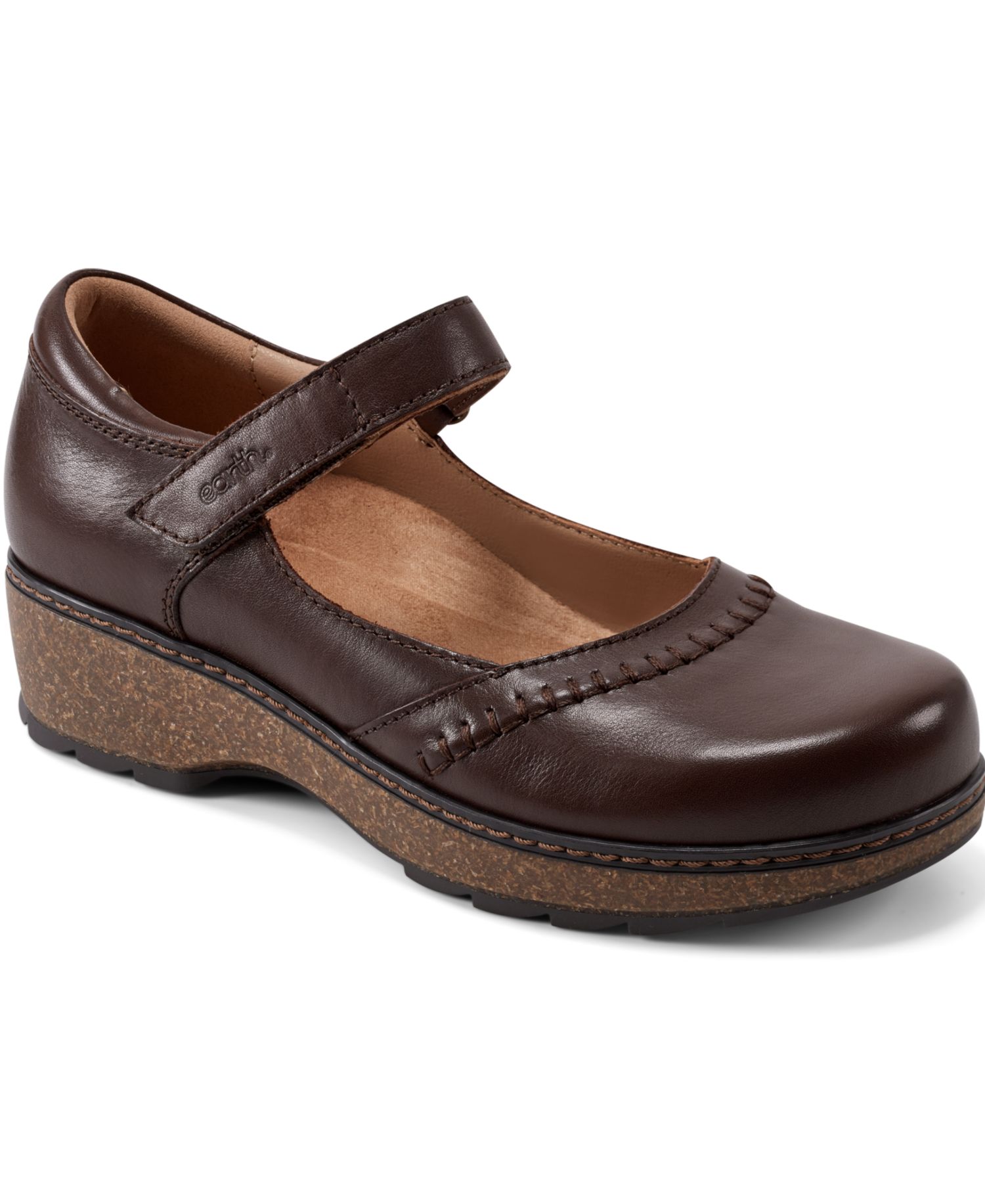 Women's Kalece Leather Stitched Mary Jane Flats