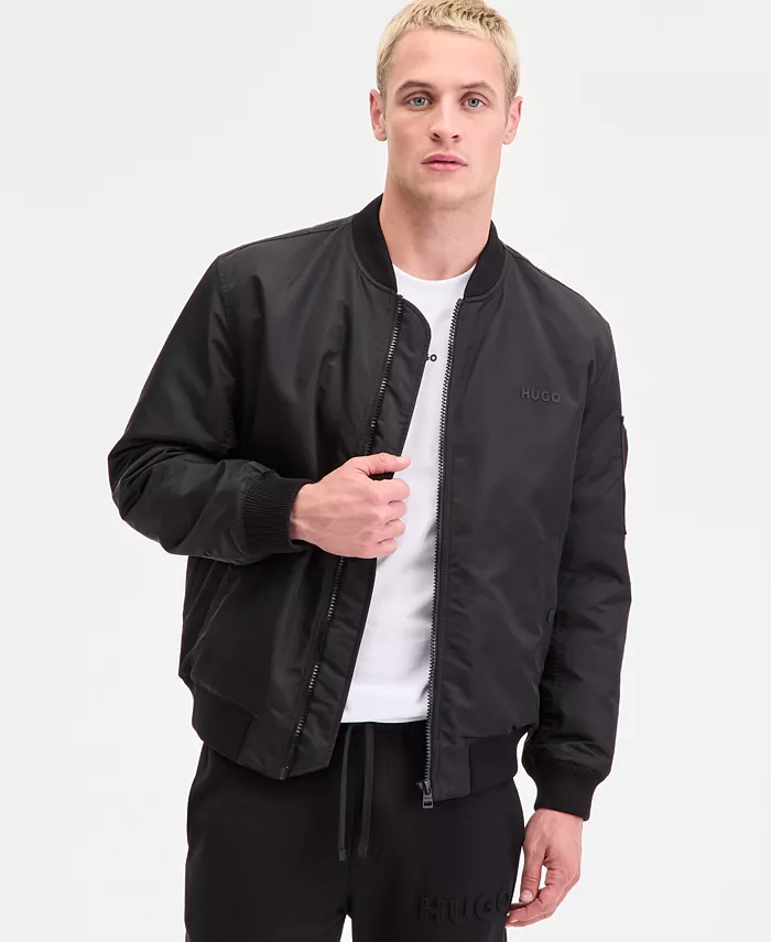 Men's Baken2435 Slim-Fit Satin Bomber Jacket - thumbnail 5
