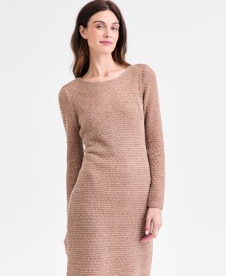 Women's Long-Sleeve Slip Lace Maxi Dress