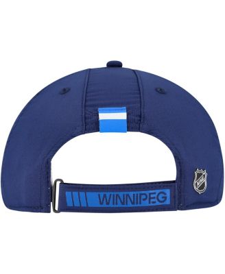 Men's Navy Winnipeg Jets Authentic Pro Rink Adjustable Hat