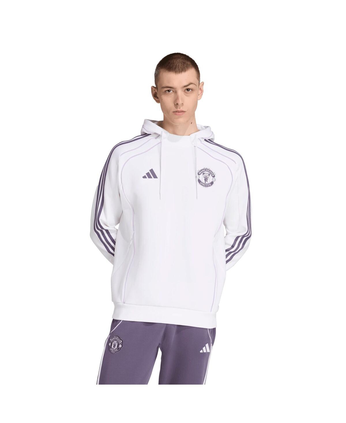 Men's White Manchester United Urban Purist Raglan Pullover Hoodie - White