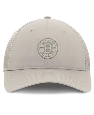Women's Tan Boston Bruins Authentic Pro Road Trucker Adjustable Hat