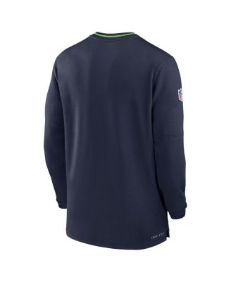 Men's College Navy Seattle Seahawks Coach Half-Zip Sweatshirt