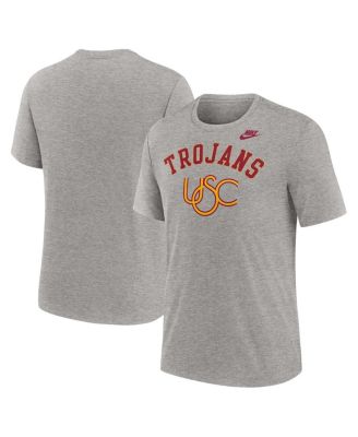 Nike - Men's Heather Gray USC Trojans Legacy Arch Tri-Blend T-Shirt