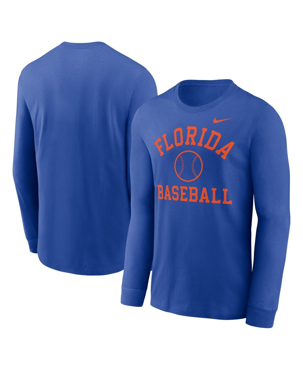 Nike Men's Royal Florida Gators Essential Baseball Arch Long Sleeve T-Shirt - Royal
