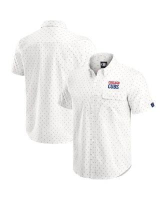 Fanatics - Men's Cream Chicago Cubs Printed Button-Down Shirt