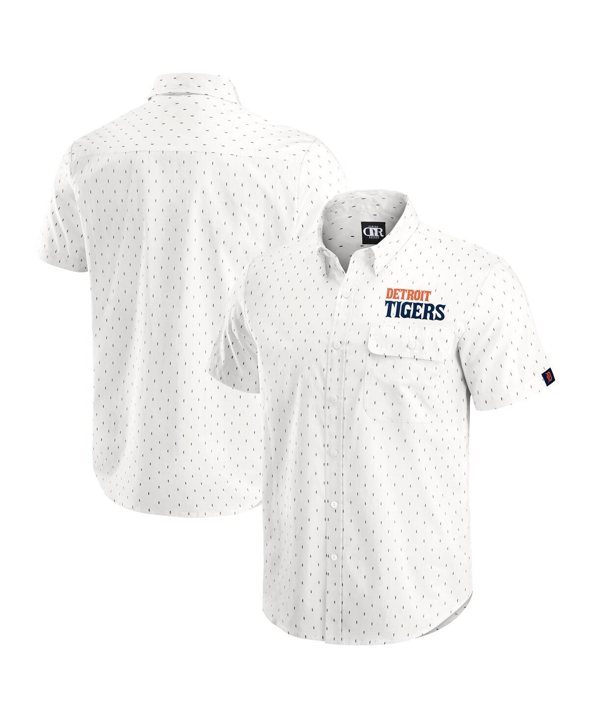 Darius Rucker Collection by Fanatics Men's Cream Detroit Tigers Printed Button-Down Shirt - Cream