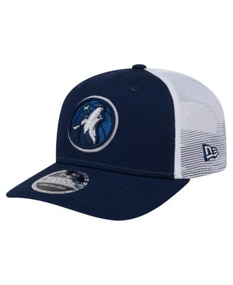 New Era - Men's Navy/White Minnesota Timberwolves Trucker 9SEVENTY Stretch-Snap Hat