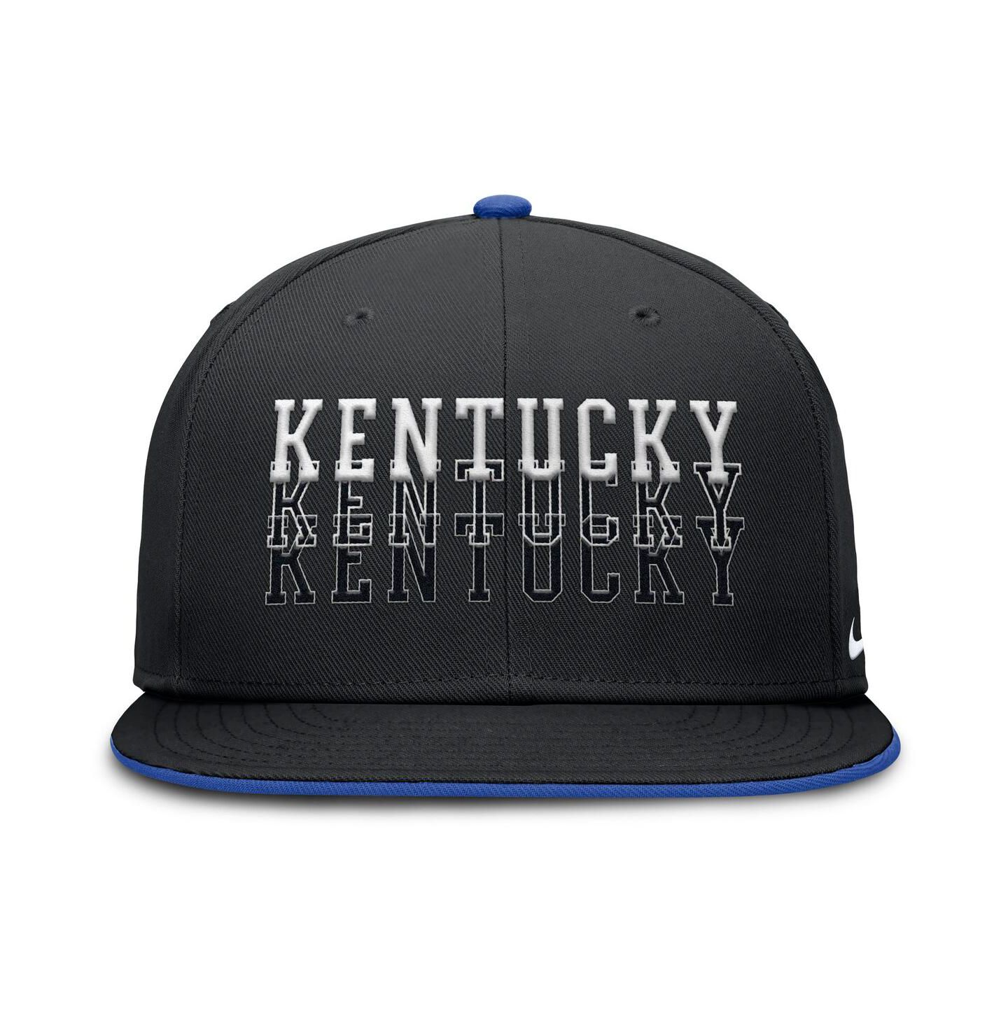 Мужская кепка Nike Black Kentucky Wildcats True Primetime Performance Fitted Hat — фото 2
