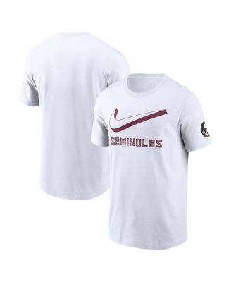 Nike - Men's White Florida State Seminoles Primetime 2-Hit Swoosh T-Shirt