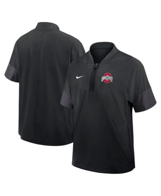 Nike - Men's Black Ohio State Buckeyes 2025 Sideline Coaches Lightweight Short Sleeve Jacket