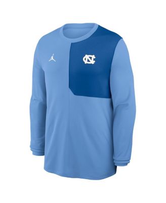 Men's Carolina Blue North Carolina Tar Heels 2025 Sideline Coach UV Performance Long Sleeve T-Shirt