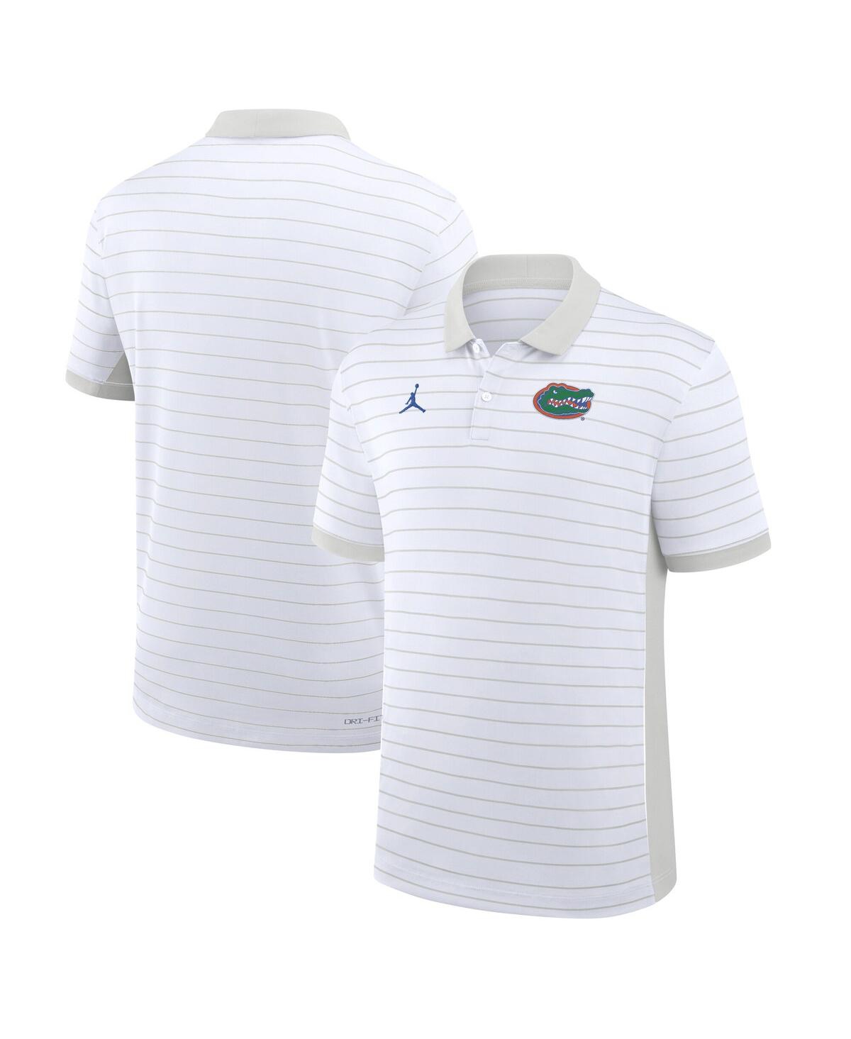 Men's White Florida Gators 2025 Early Season Coaches Sideline Victory Stripe Performance Polo Shirt - White