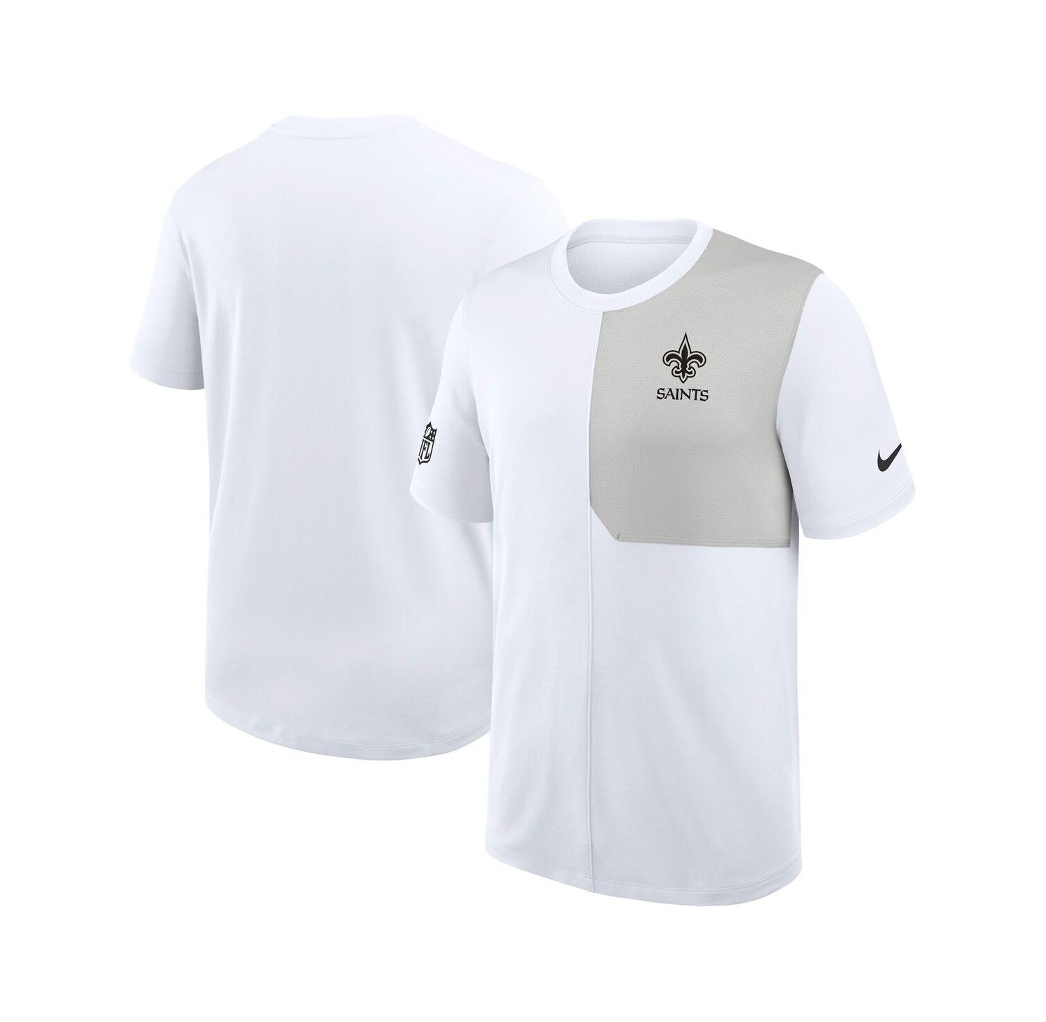 Men's White New Orleans Saints Sideline UV Performance Coach T-Shirt