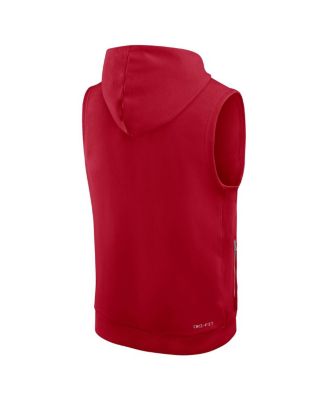 Pullover Hoodie Falcons Sleeveless Hoodie Nike Men's Red Atlanta