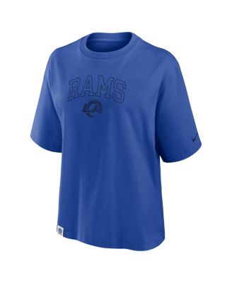 Women's Royal Los Angeles Rams Glory Arch Boxy T-Shirt