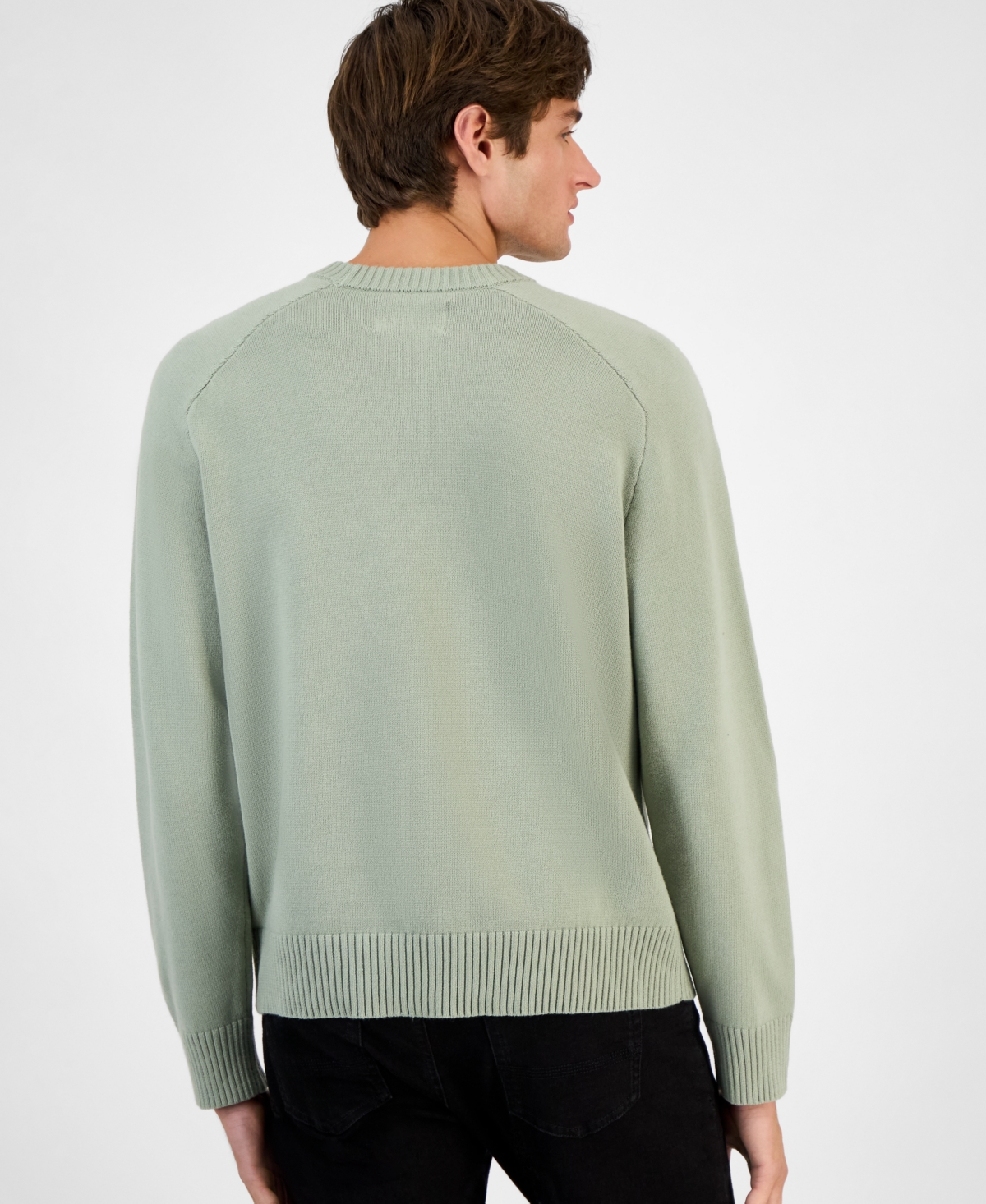 Sun + Stone Men's Crewneck Sweater, Macy's Exclusive In Green