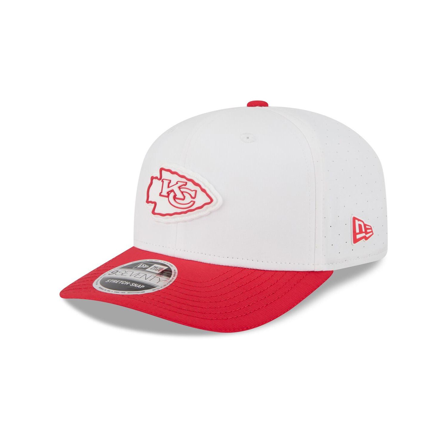 Men's White/Red Kansas City Chiefs 2025 NFL Training Camp 9SEVENTY Adjustable Hat