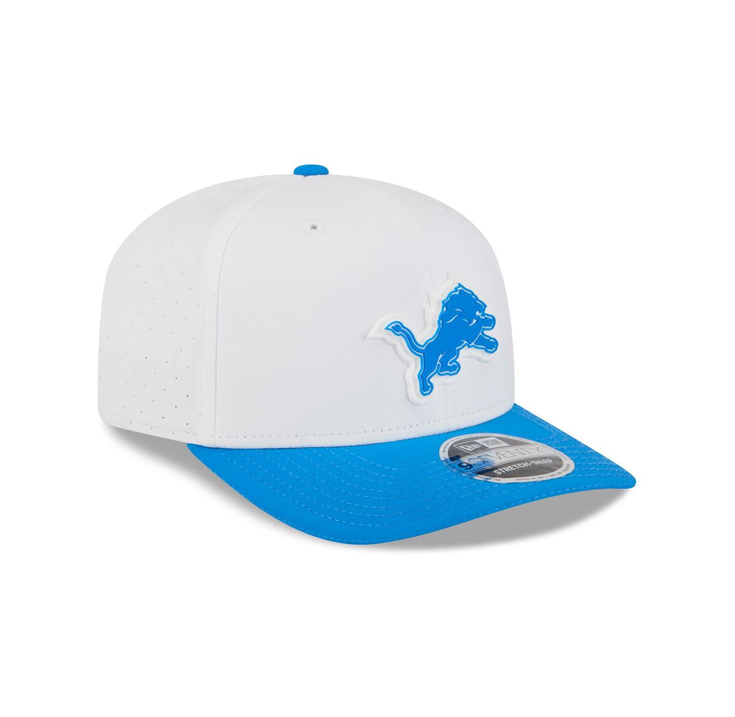 Men's White/Blue Detroit Lions 2025 NFL Training Camp 9SEVENTY Adjustable Hat
