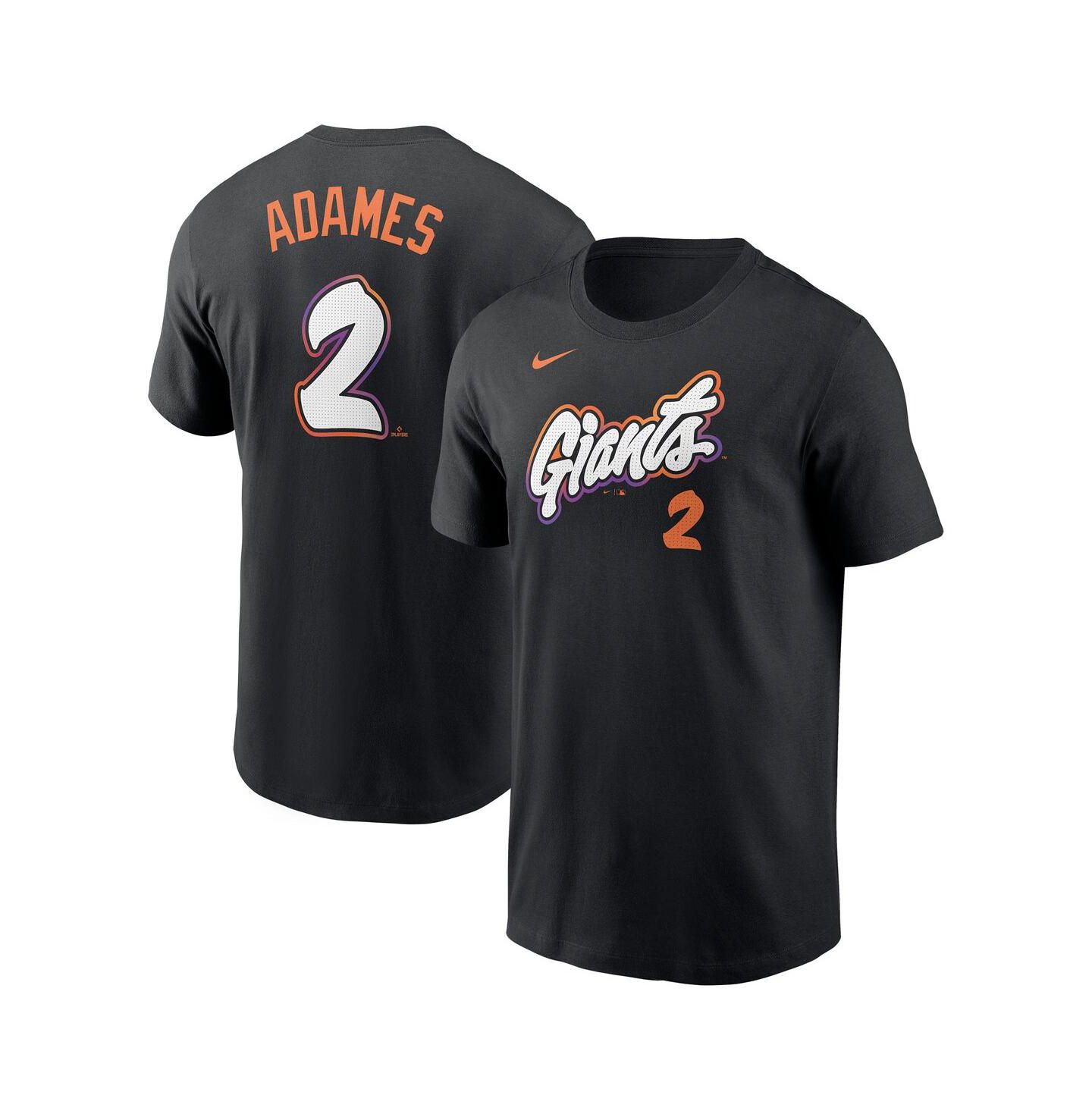 Мужская футболка Nike Willy Adames Black San Francisco Giants 2025 City Connect Fuse Name & Number — фото 1
