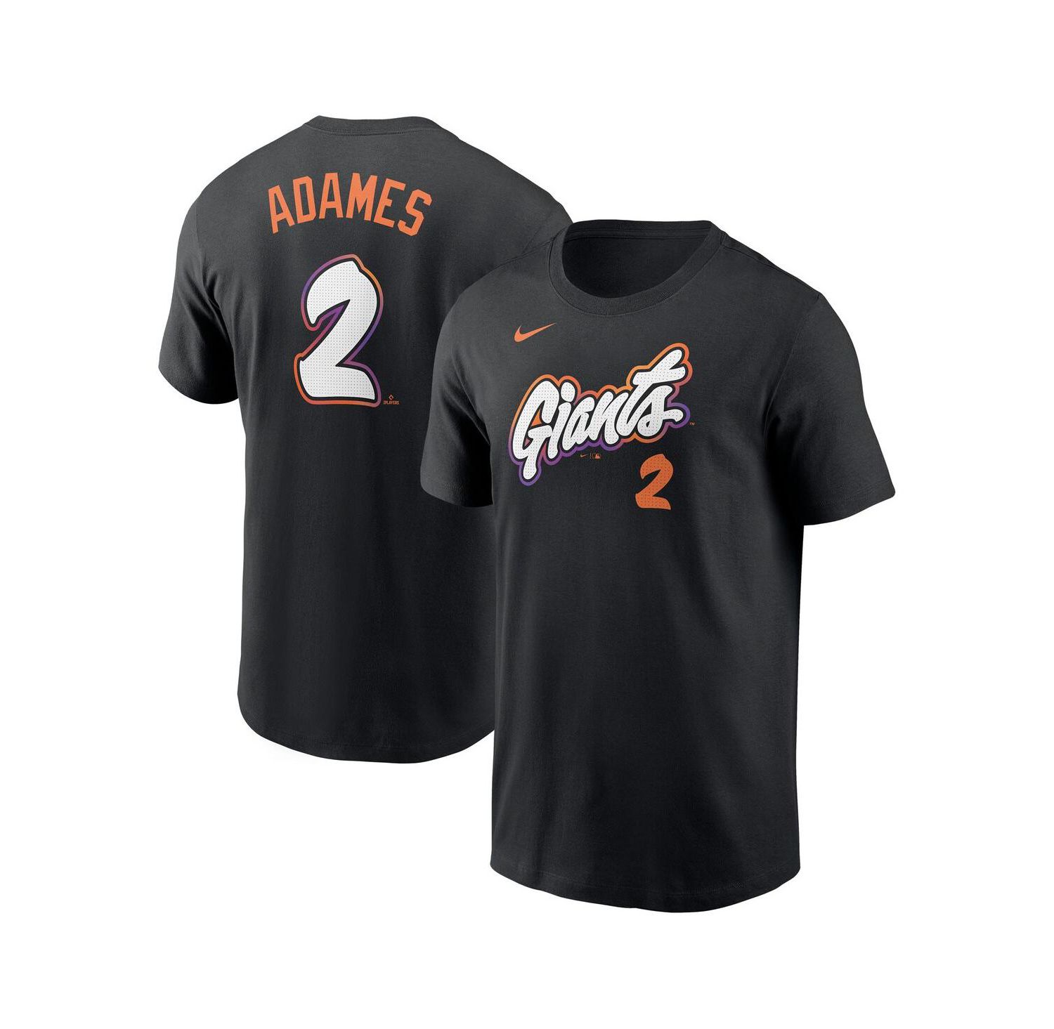 Men's Willy Adames Black San Francisco Giants 2025 City Connect Fuse Name & Number T-Shirt