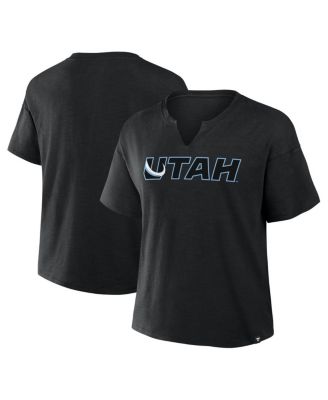 Fanatics - Women's Black Utah Mammoth Combo Stadium Slub Boxy T-Shirt
