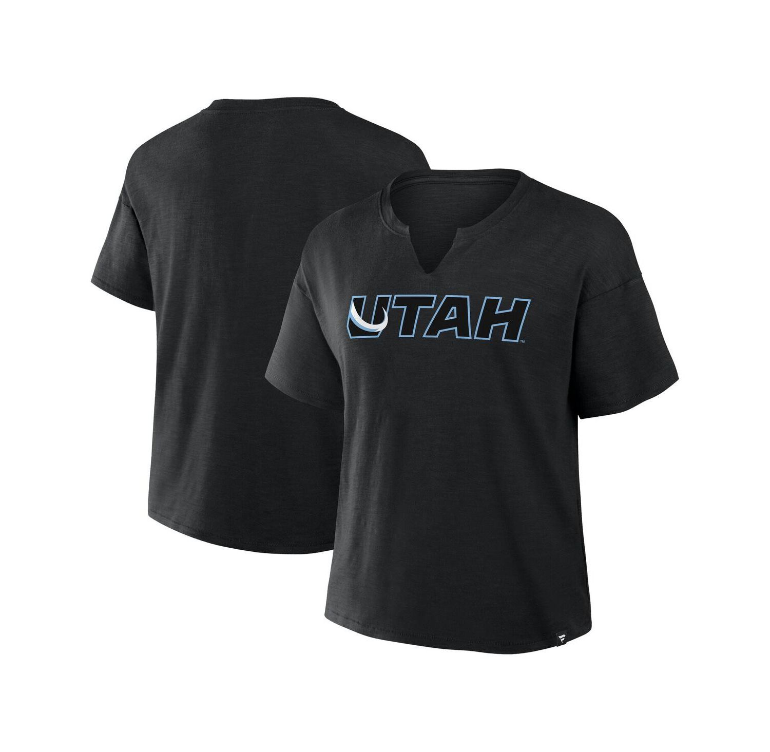 Women's Black Utah Mammoth Combo Stadium Slub Boxy T-Shirt