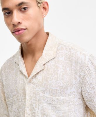 Men's Camp Mays Regular-Fit Printed Button-Down Shirt, Macy's Exclusive