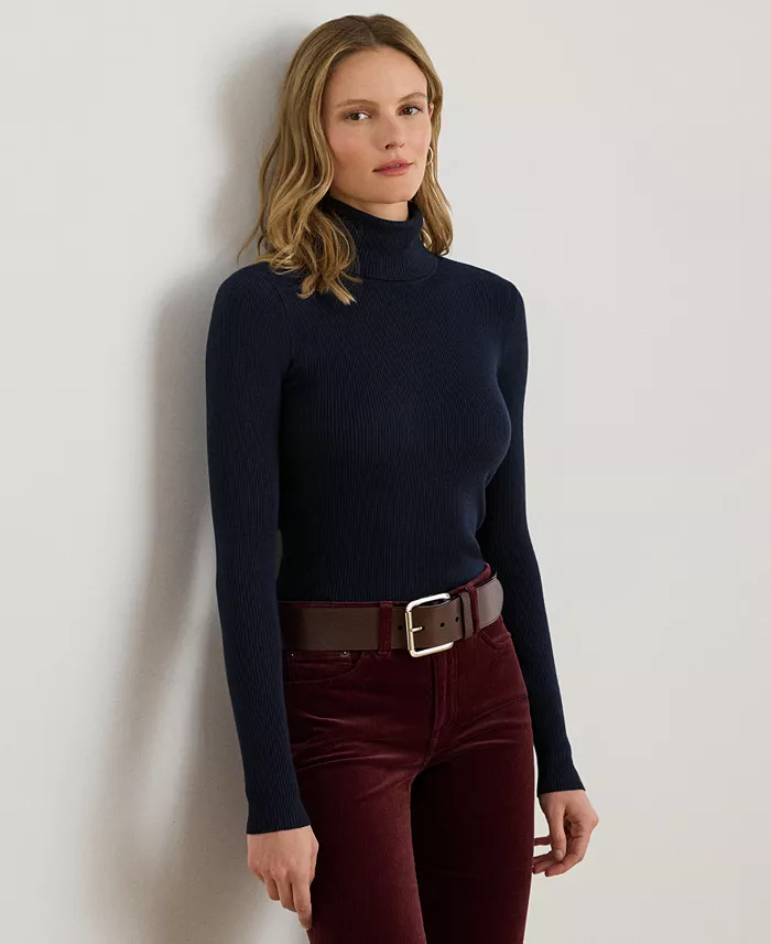 Ribbed Turtleneck Sweater