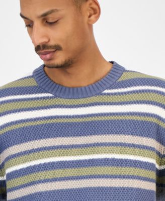 Men's Striped Crewneck Sweater, Macy's Exclusive