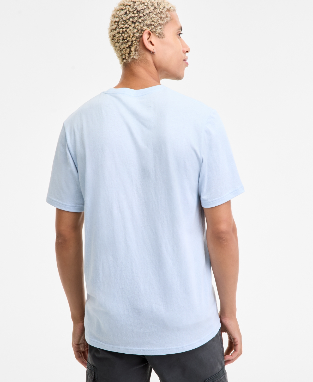 Sun + Stone Sun Stone Mens Marshall Western Shirt Ford Bronco Ride Regular Fit Graphic T Shirt Morrison Straight In Blue