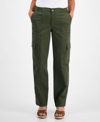 Petite Knit-Waist Cargo-Pocket Utility Pants, Macy's Exclusive