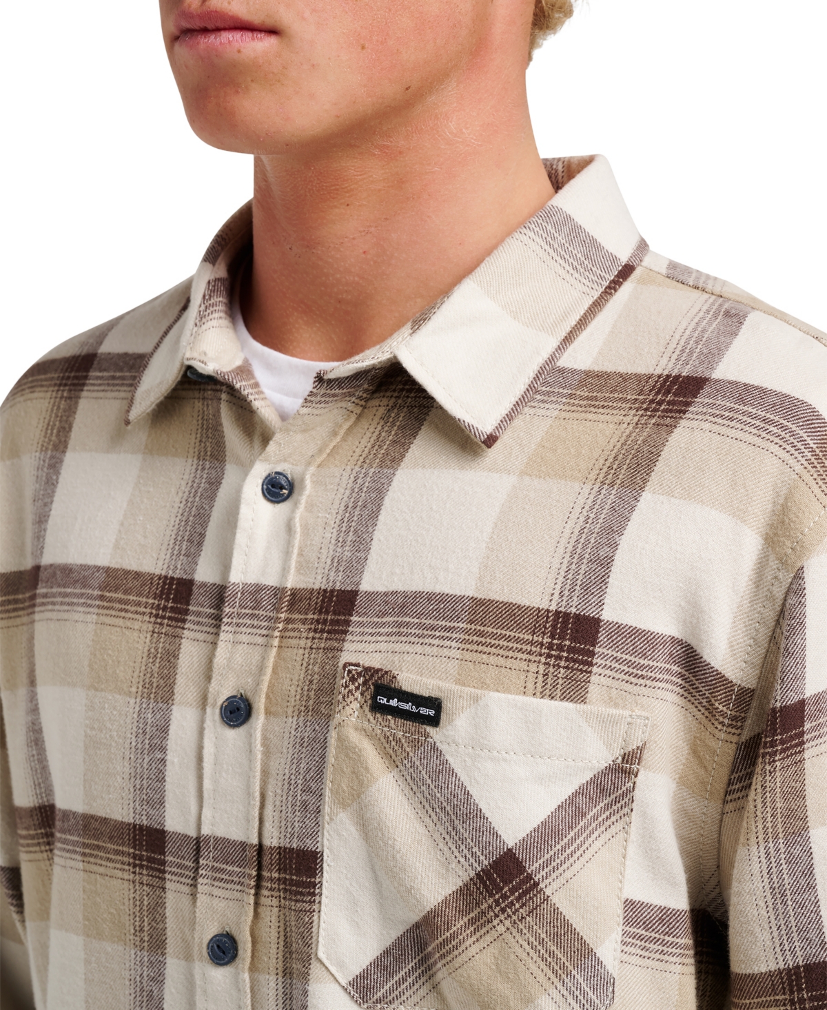 Quiksilver Penmar Check Cotton Flannel Button-up Shirtr In Multi
