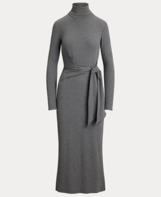 Lauren Ralph Lauren Women's Tie-Front Turtleneck Dress