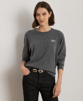Women's Embroidered Cashmere Crewneck Sweater