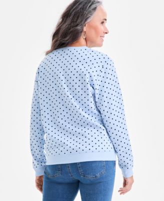Women's Printed Crewneck Sweatshirt, Macy's Exclusive 