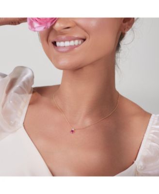 14k Gold Plated Deux Birthstone Necklace Personal Holiday Gift Idea