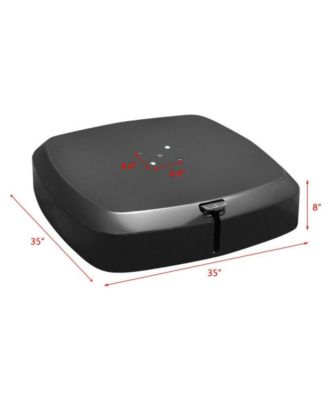 Patio Cantilever Offset Umbrella Base with Wheels for Garden Poolside Deck