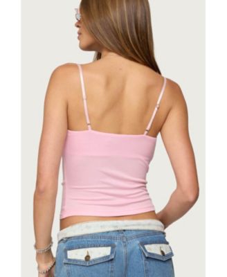 Women's Layered Bra Cowl Neck Top