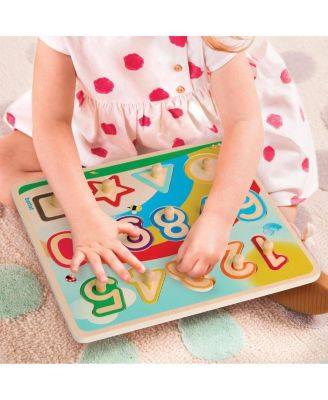 Wooden ABC and Numbers Peg Puzzle Set
