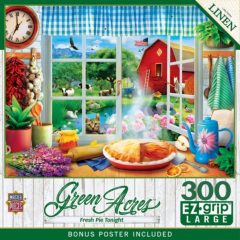 Детские игрушки MasterPieces Puzzles Green Acres - Fresh Pie Tonight 300 Piece EZ Grip Jigsaw Puzzle