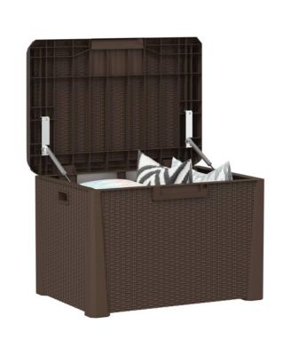 Garden Storage Box Brown Polypropylene (PP) Large